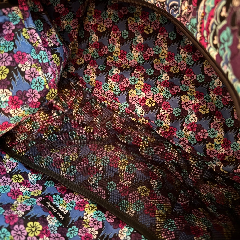 Vera Bradley Disney Quilted Paisley Duffel Bag in Blue & Purple - Picture 4 of 5